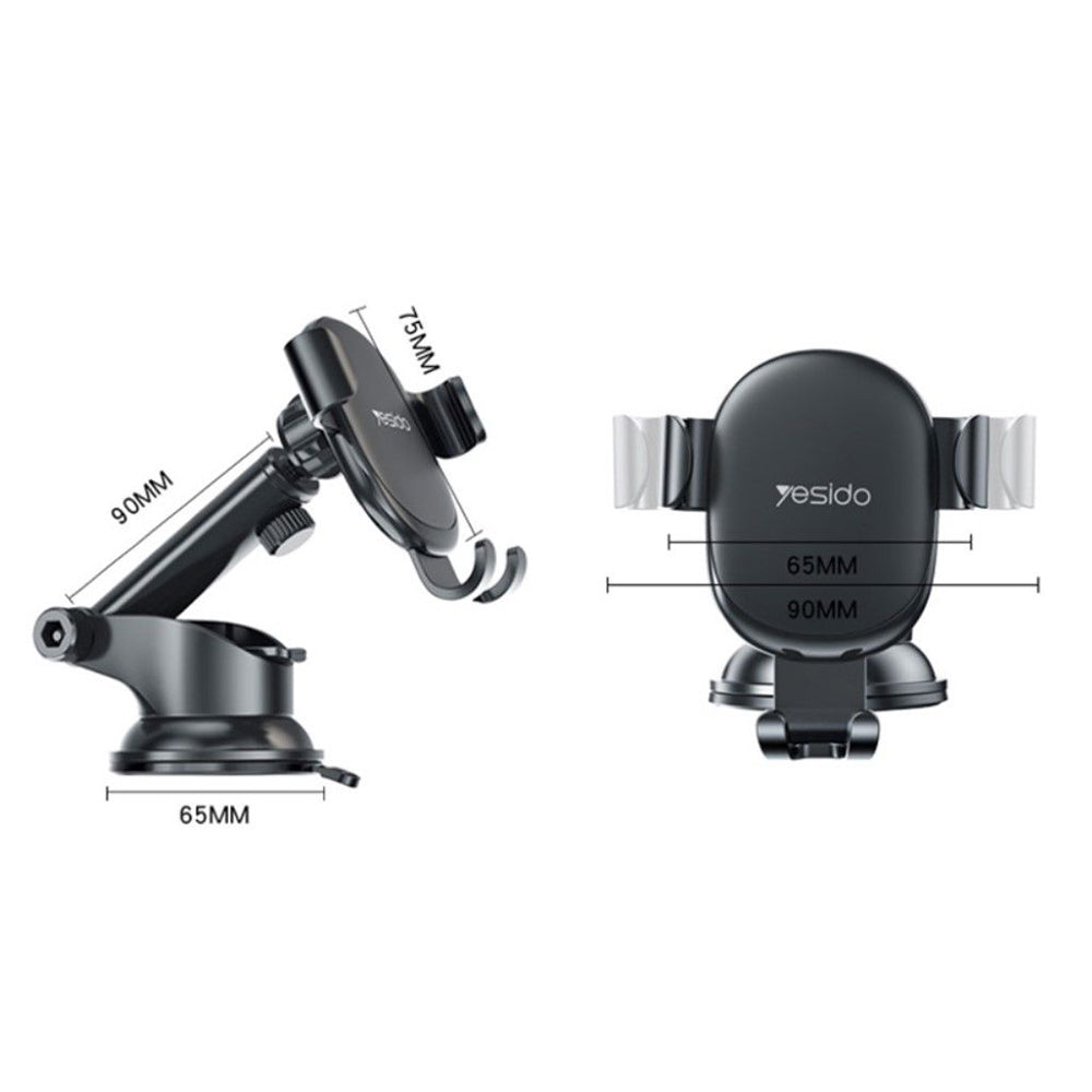Yesido C120 Car Holder, 4inch - 6.5inch, Black