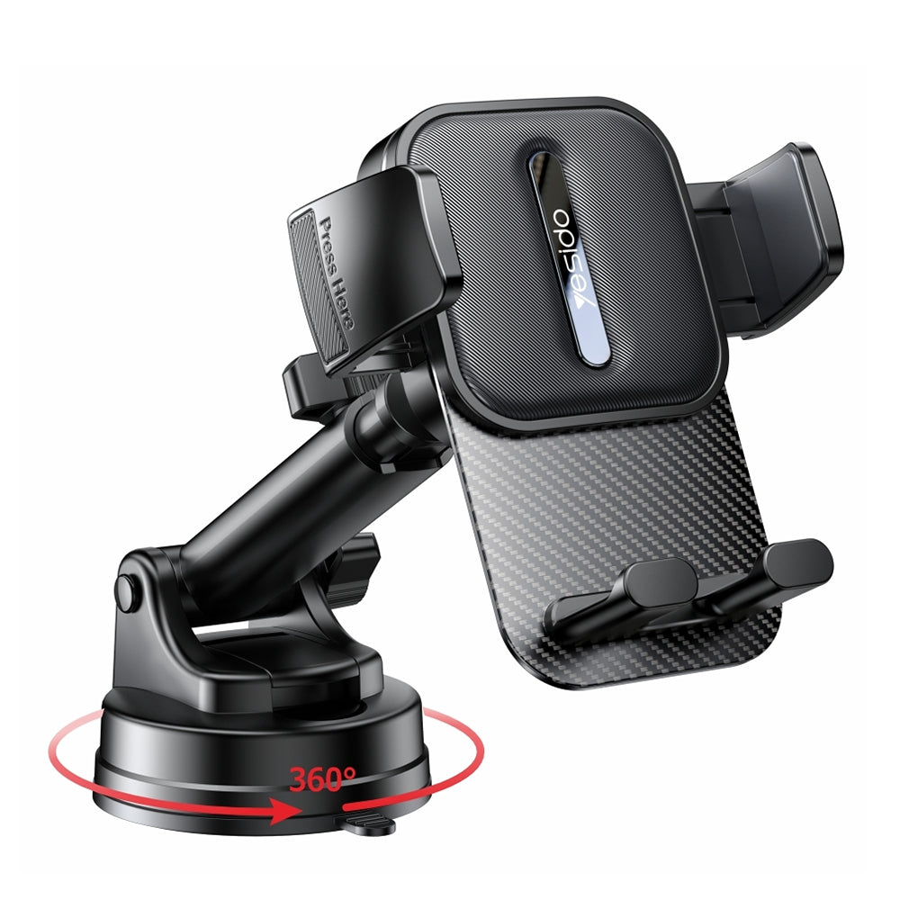 Auto držiak Yesido C174, 4inch - 6.7inch, Čierny