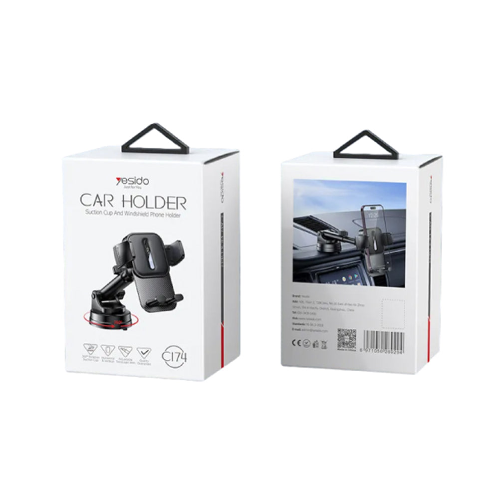 Auto držiak Yesido C174, 4inch - 6.7inch, Čierny
