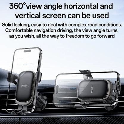 Auto držiak Yesido C247, 4.7inch - 7.2inch, Čierny