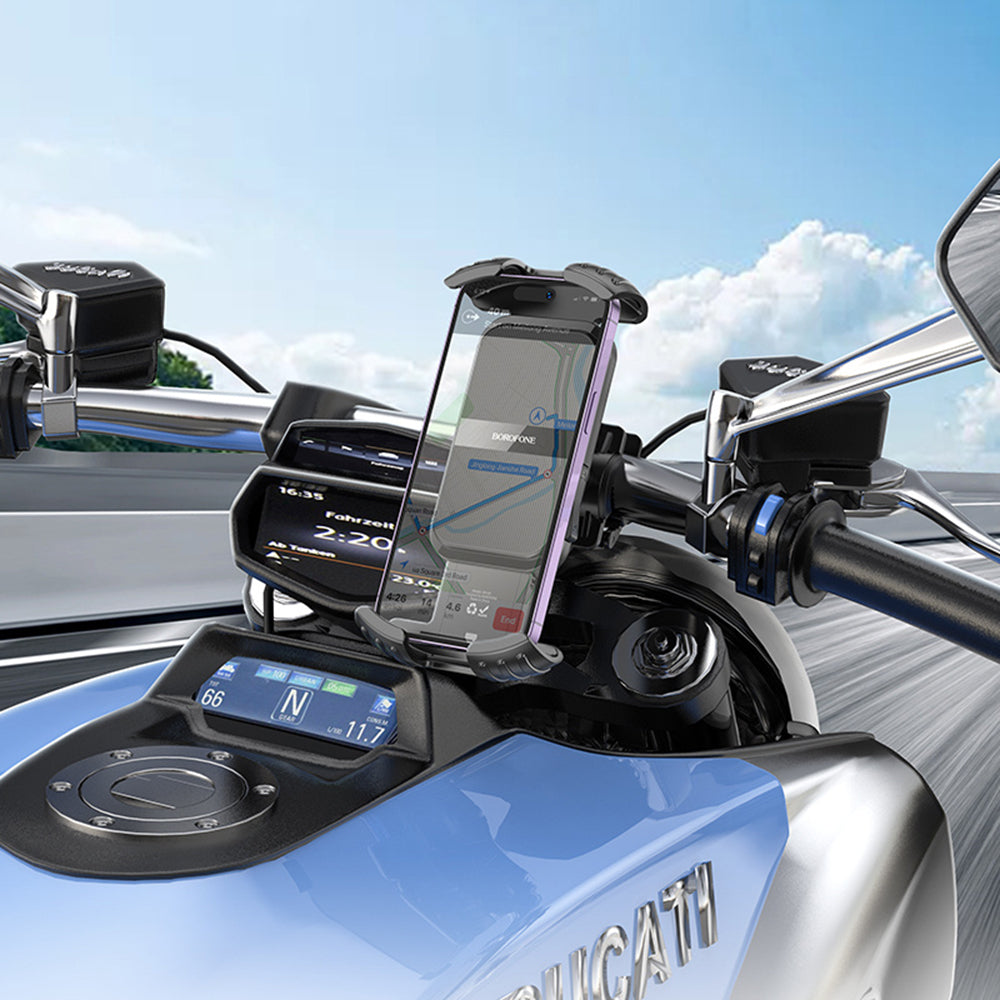 Držiak na bicykel Borofone BH105 Basalt, 4.7inch - 7inch, Čierny