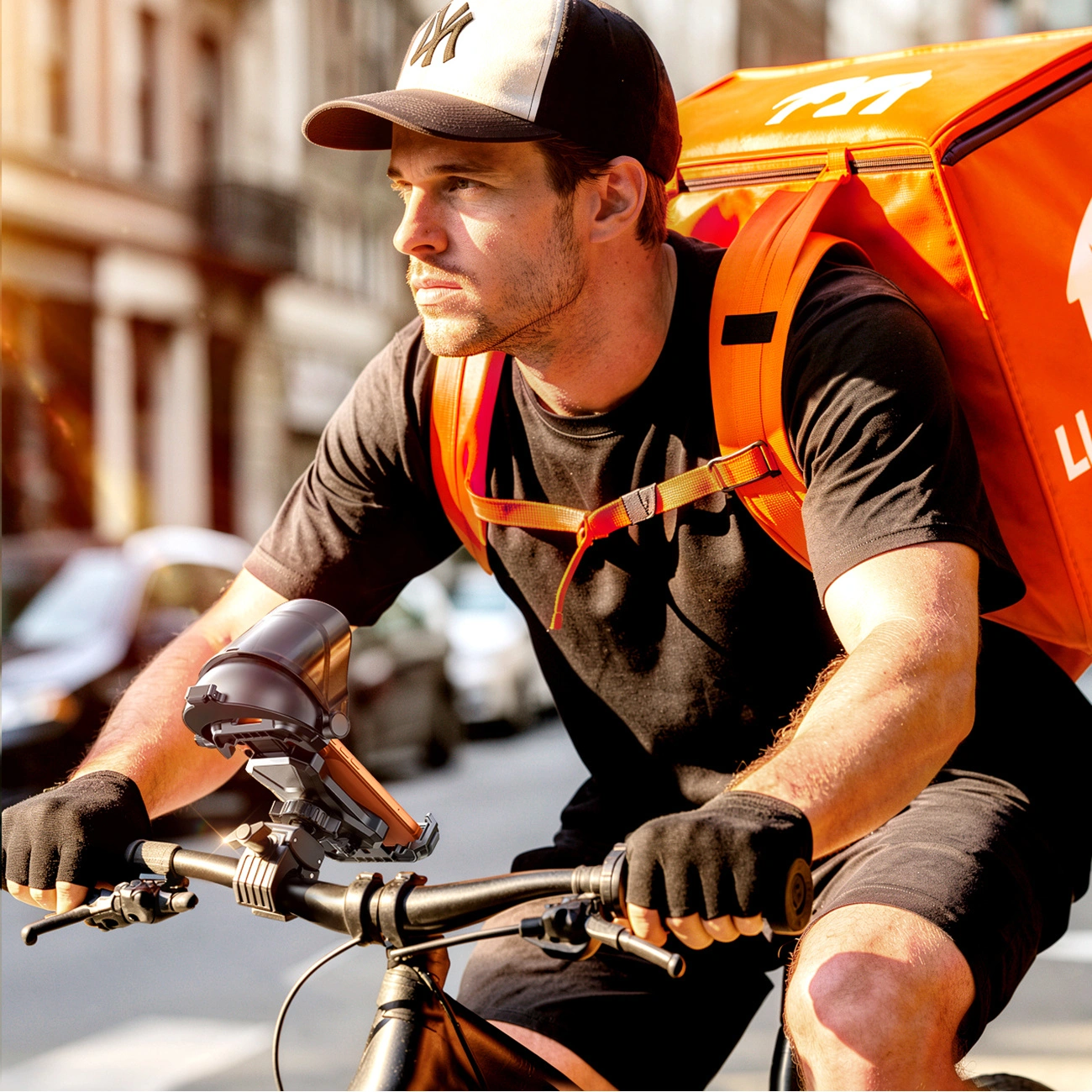 Držiak na bicykel a motorku s tienidlom Joyroom JR-ZS528, 4,7 palca - 7 palcov, čierny