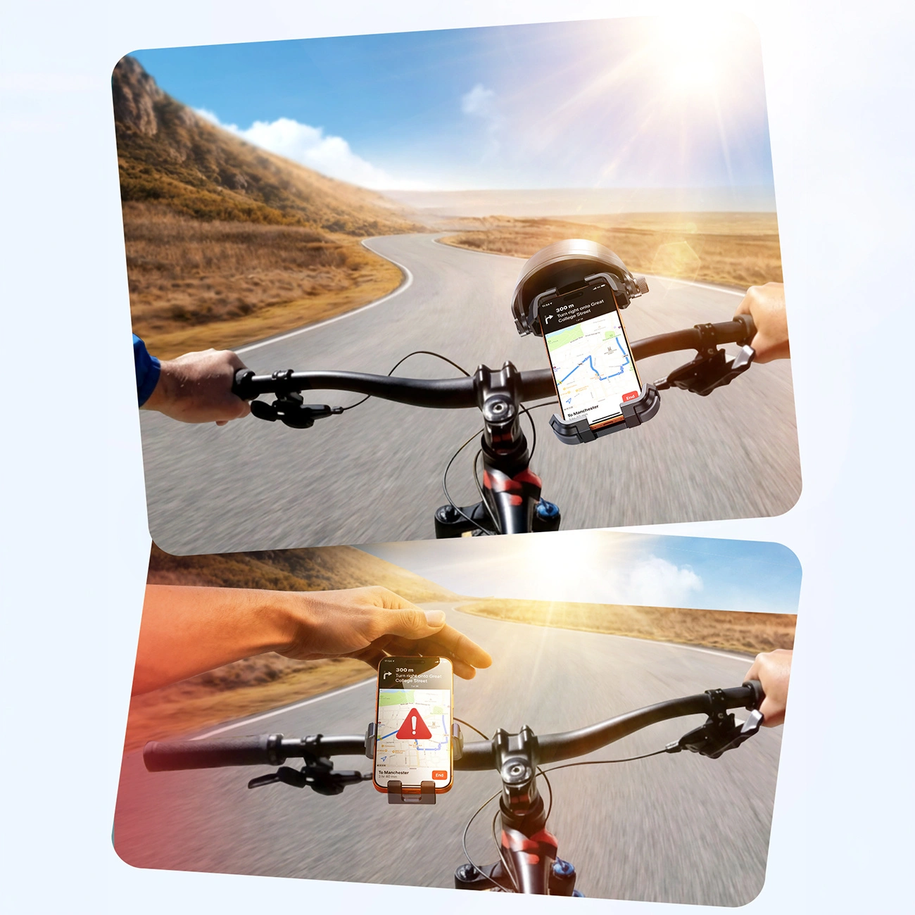 Držiak na bicykel a motorku s tienidlom Joyroom JR-ZS528, 4,7 palca - 7 palcov, čierny