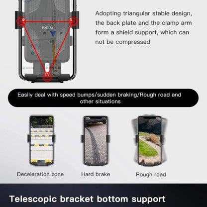 Držiak na bicykel Yesido C94, 4inch - 6.5inch, čierny