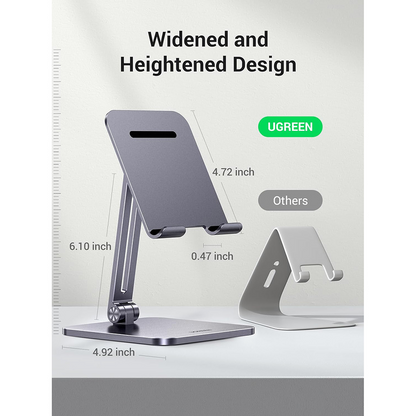 Stojan na stôl UGREEN LP134 pre telefón / tablet, 6,1 palca - 12,9 palca, sivý, znovu zabalený