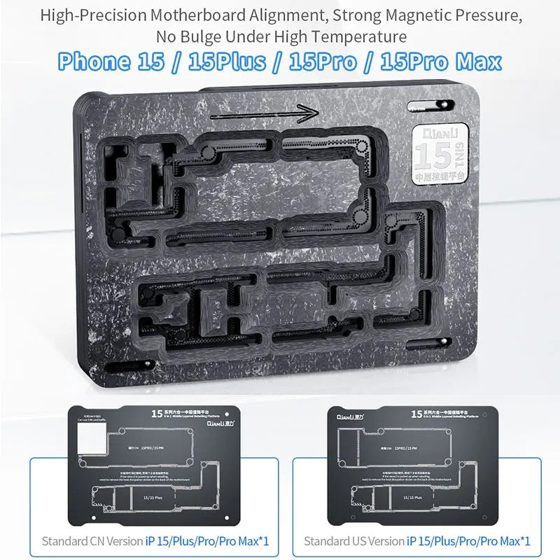 Magnetický pracovný držiak PCB QIANLI pre Apple iPhone 15 Series