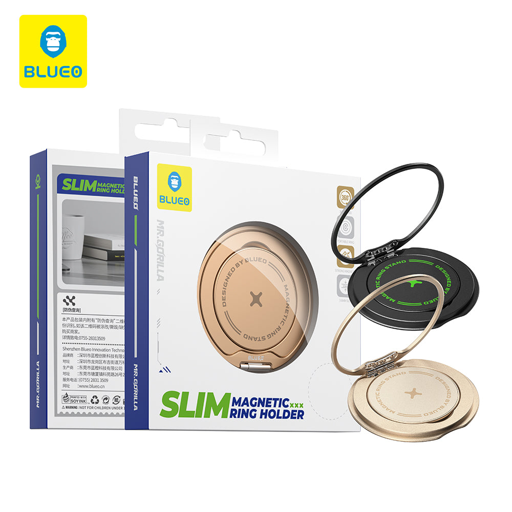 Podpora prsteňa Blueo Slim, Čierna