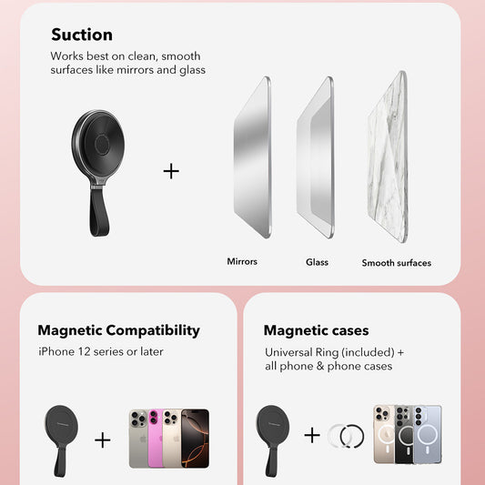 Držiak na prsteň ESR HaloLock, čierny