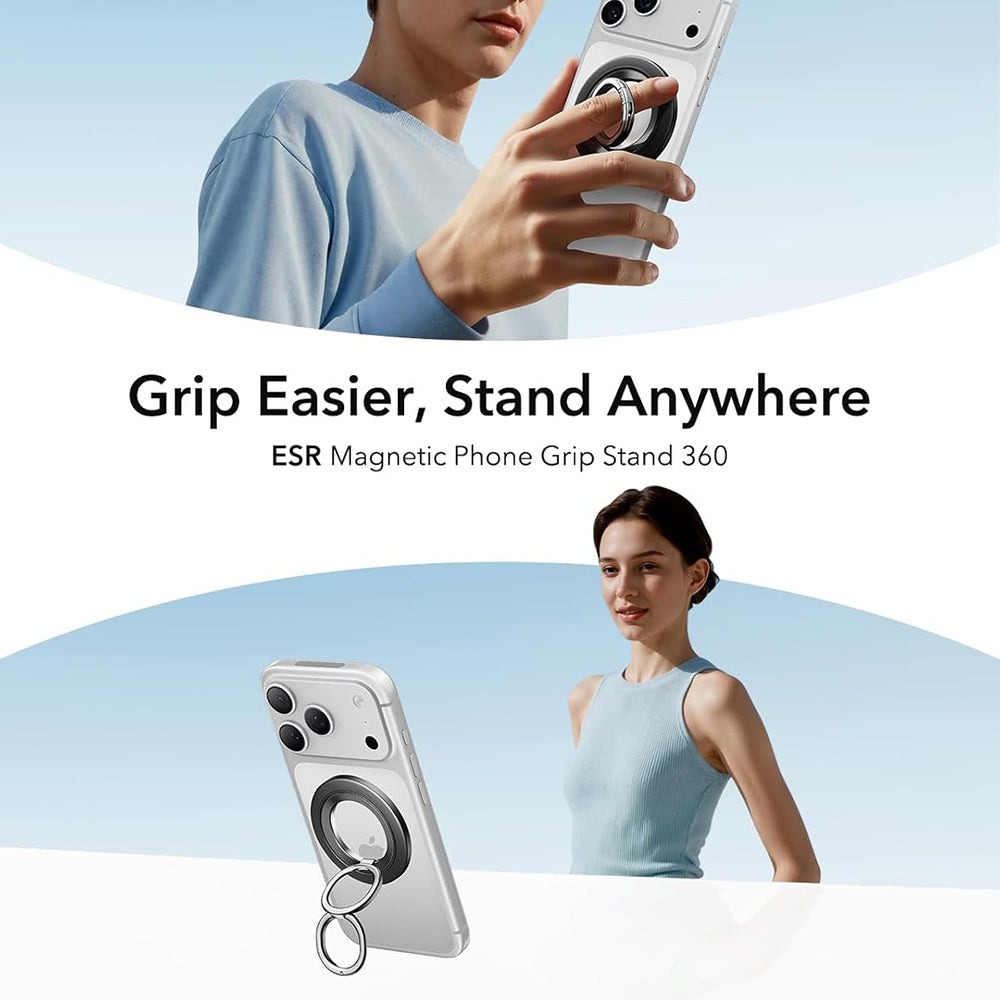 Držiak na prsteň ESR HaloLock, čierny