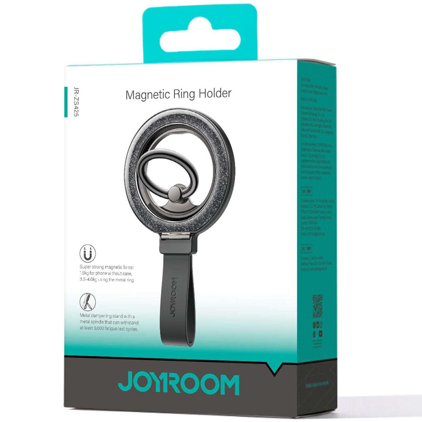 Podpora prsteňa Joyroom JR-ZS425 Glitter, Univerzálna, Čierna