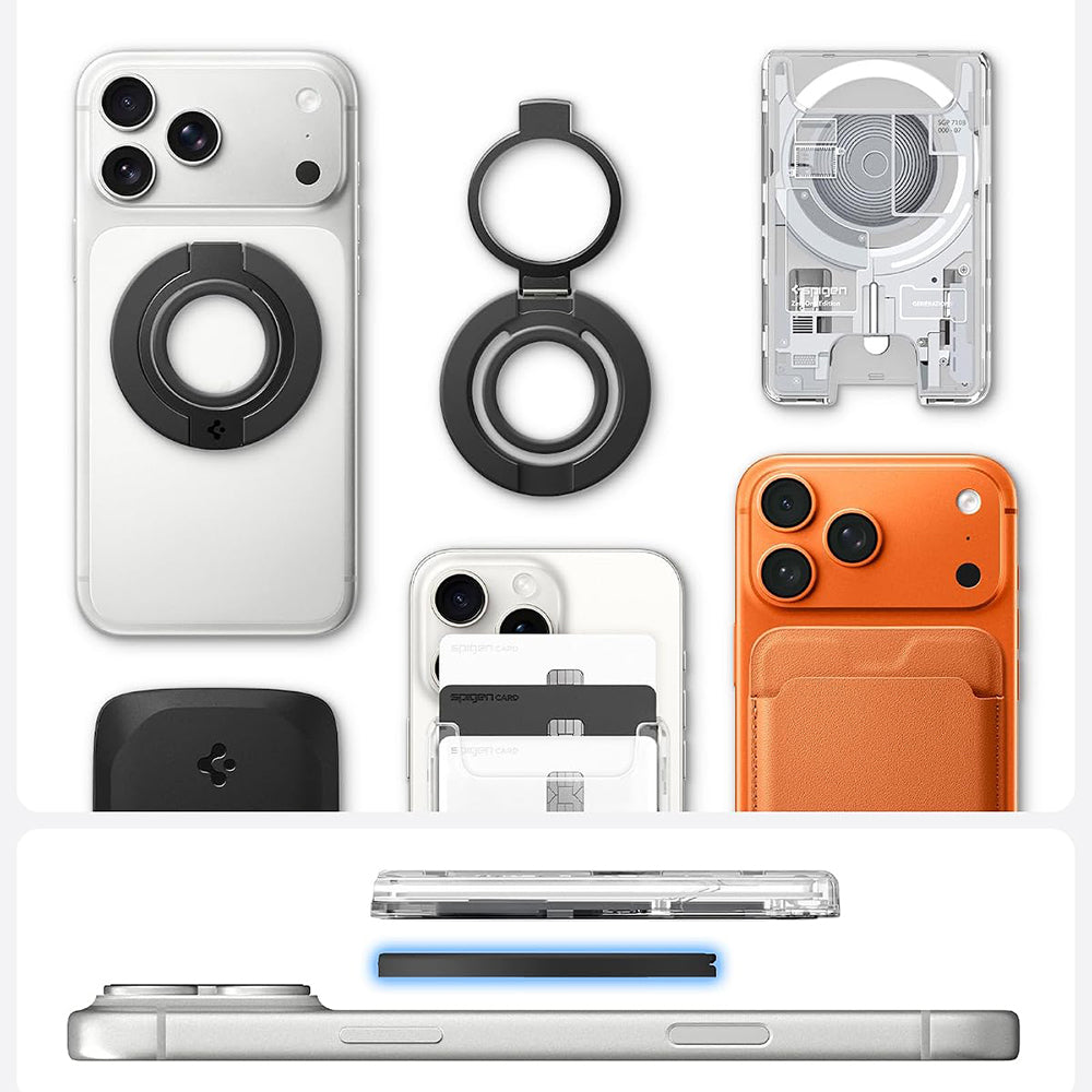 Držiak na prst Spigen Dual Pop Mag S, univerzálny, sivý AMP11736