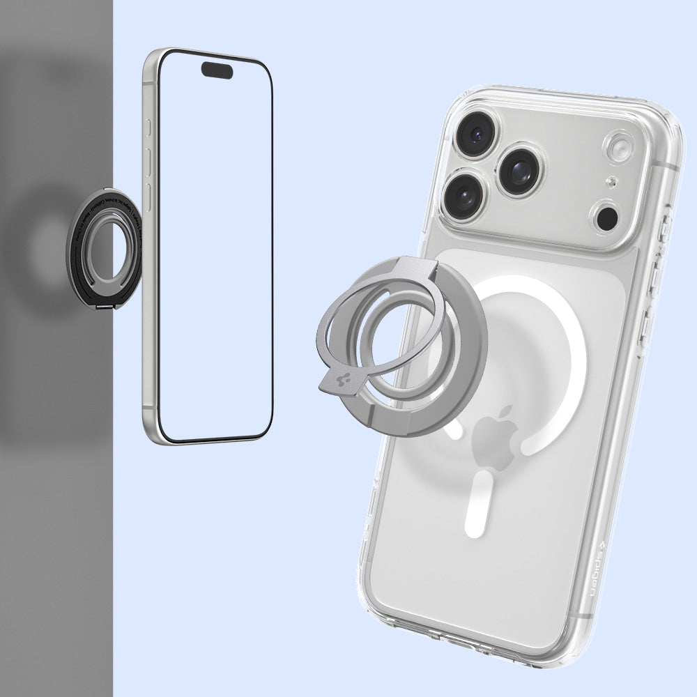 Držiak na prst Spigen Dual Pop Mag S, univerzálny, sivý AMP11736