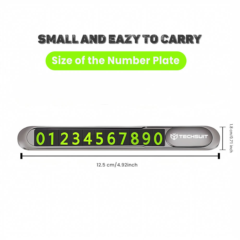 Držiak na telefónne číslo do auta Techsuit PNP1