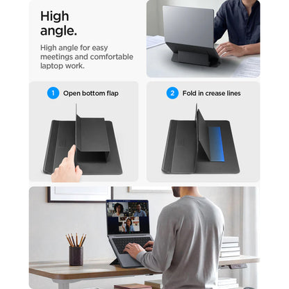 Stojan Spigen Slim Fold LD201-S7 pre notebook max. 14 palcov, čierny AMP11116