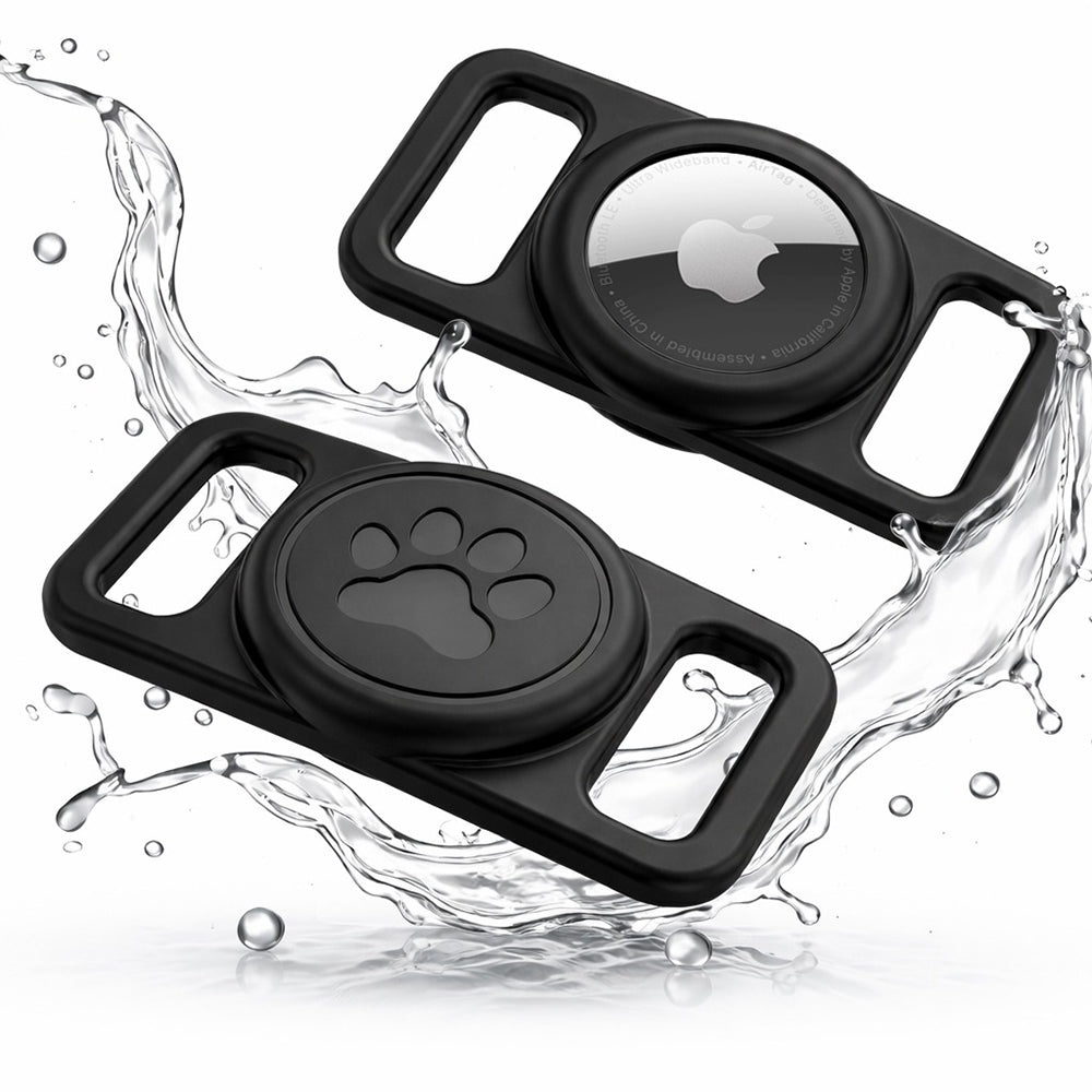 Podpora Techsuit BuddyGuard DG1 pre Apple AirTag na obojok domáceho zvieraťa, čierna