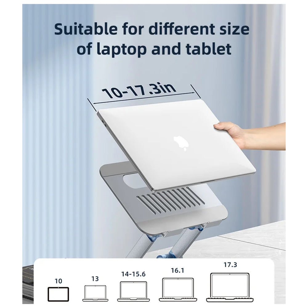 Podstavec Yesido LP06 pre laptop 10inch - 17.3inch, Strieborný