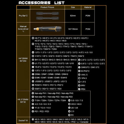 Jakemy JM-8199 Screwdriver, 257in1