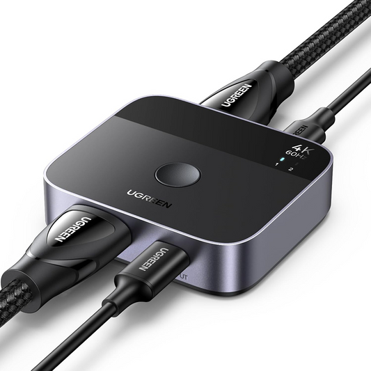 Prepínač videa HDMI / USB-C UGREEN AW503 (55452), sivý, znovu zabalený