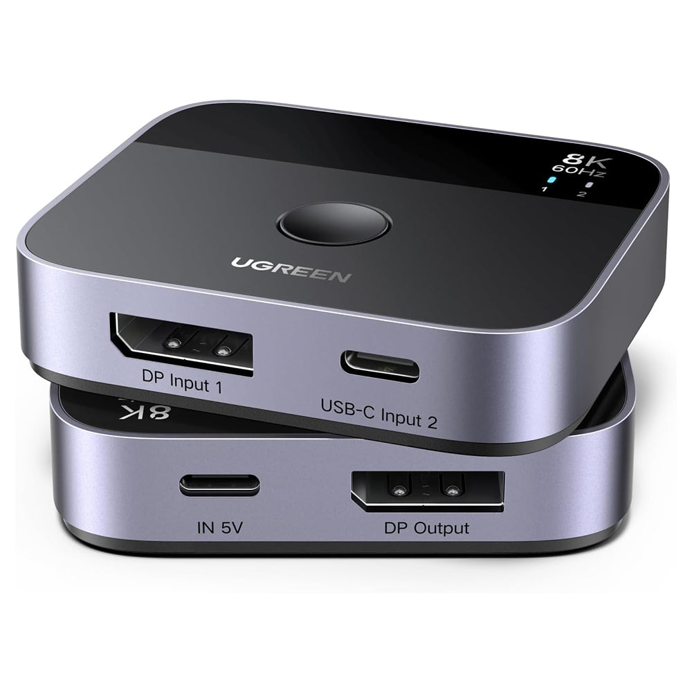 Switch Video DisplayPort / USB-C UGREEN 65878, Čierny