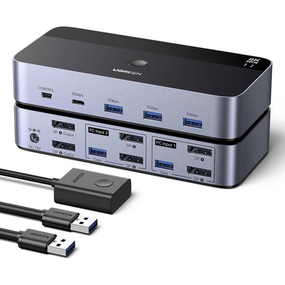 Switch Video DisplayPort UGREEN AK700 (55851), Sivý