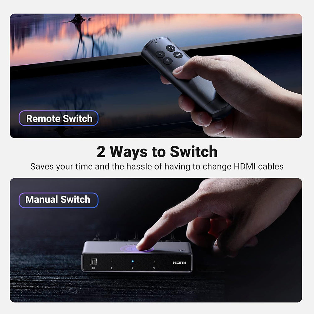 Switch Video HDMI UGREEN CM624 (15604), Sivý