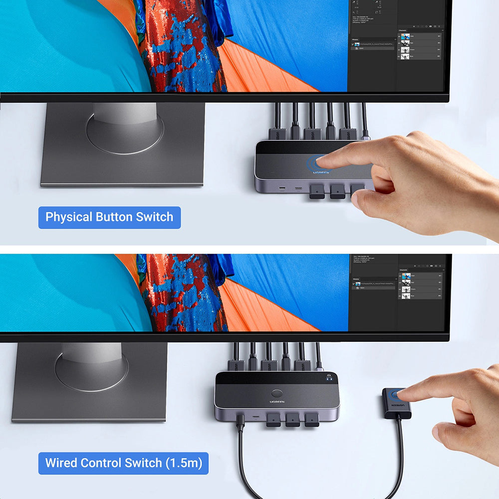 Switch Video HDMI UGREEN CM664, Čierny