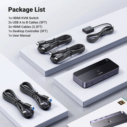 Switch Video HDMI UGREEN CM664, Čierny