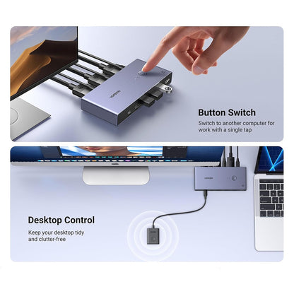 Switch Video DisplayPort UGREEN CM695 (25962), Čierny