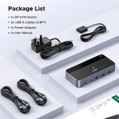 Switch Video DisplayPort UGREEN CM695 (25962), Čierny