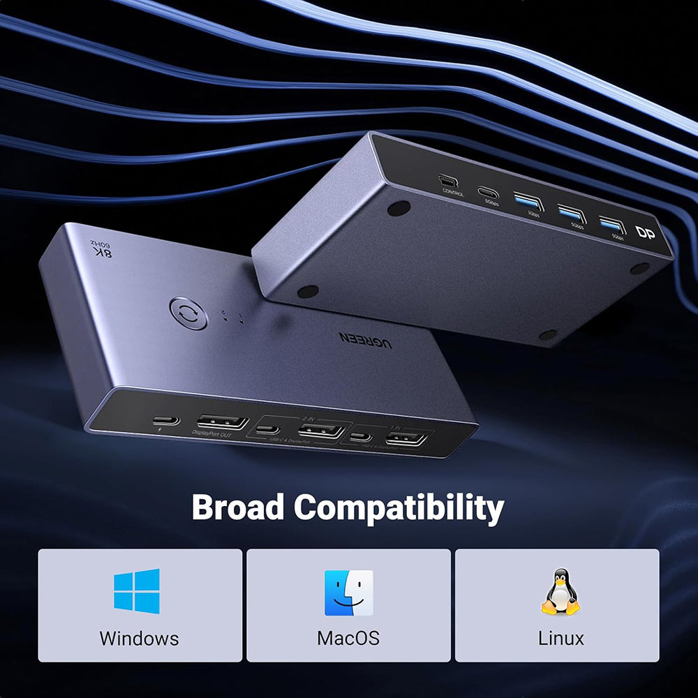 Switch Video DisplayPort UGREEN CM695 (25962), Čierny