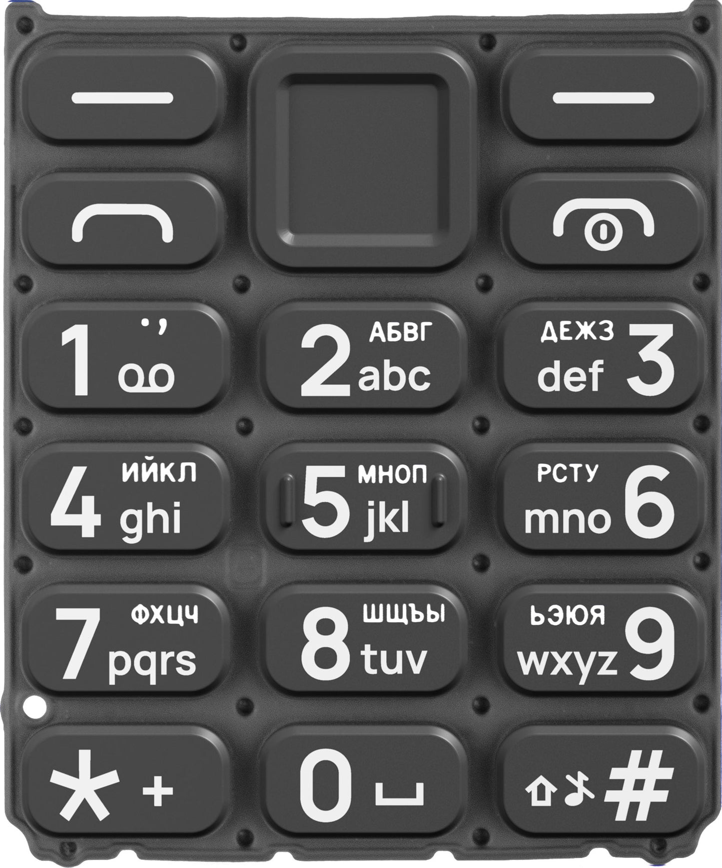 Cyrillic Keypad pre HMD 105 / Nokia 105 (2024), čierna