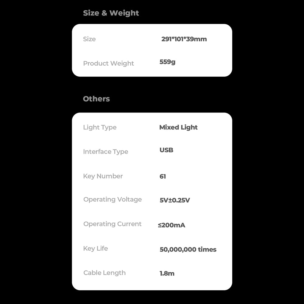 Herná klávesnica HAVIT KB903L, RGB, 1.8m, Biela