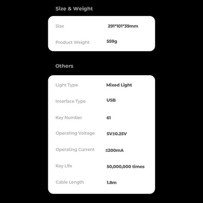 Herná klávesnica HAVIT KB903L, RGB, 1.8m, Biela