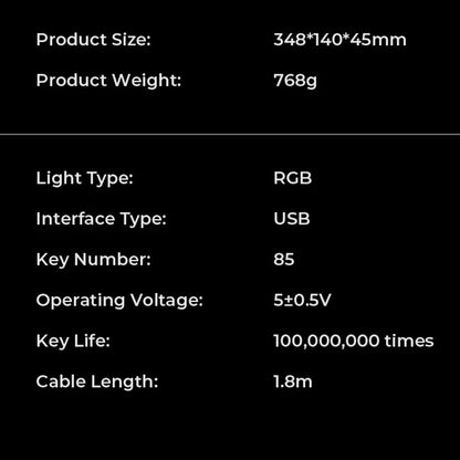 HAVIT KB904L Gaming Keyboard, RGB, 1.8m, Black Green