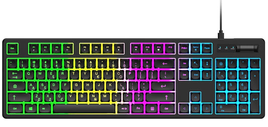Herná klávesnica s káblom USB WZK WKG-200, RGB, 1,5 m, čierna
