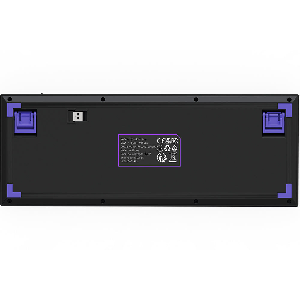 Klávesnica Gaming Wireless Proove Slicker Pro, RGB, BT / Wi-Fi / Wired, 1.8m, Čierna WKSLPEN22416