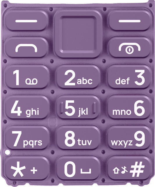 Latinská klávesnica pre HMD 105 / Nokia 105 (2024), fialová