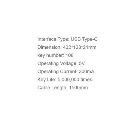 Klávesnica Wired USB HAVIT KB252, USB-C, 1.5m, Čierna