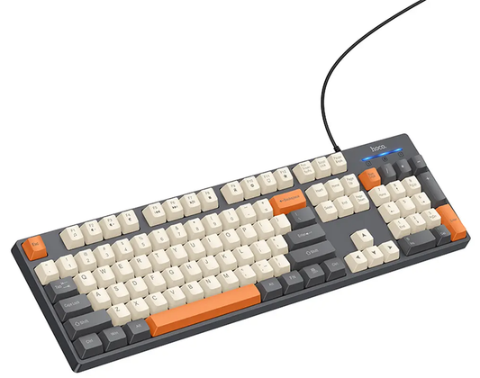 Káblová USB klávesnica HOCO GM61 Tri-Color, 1,45 m, sivá
