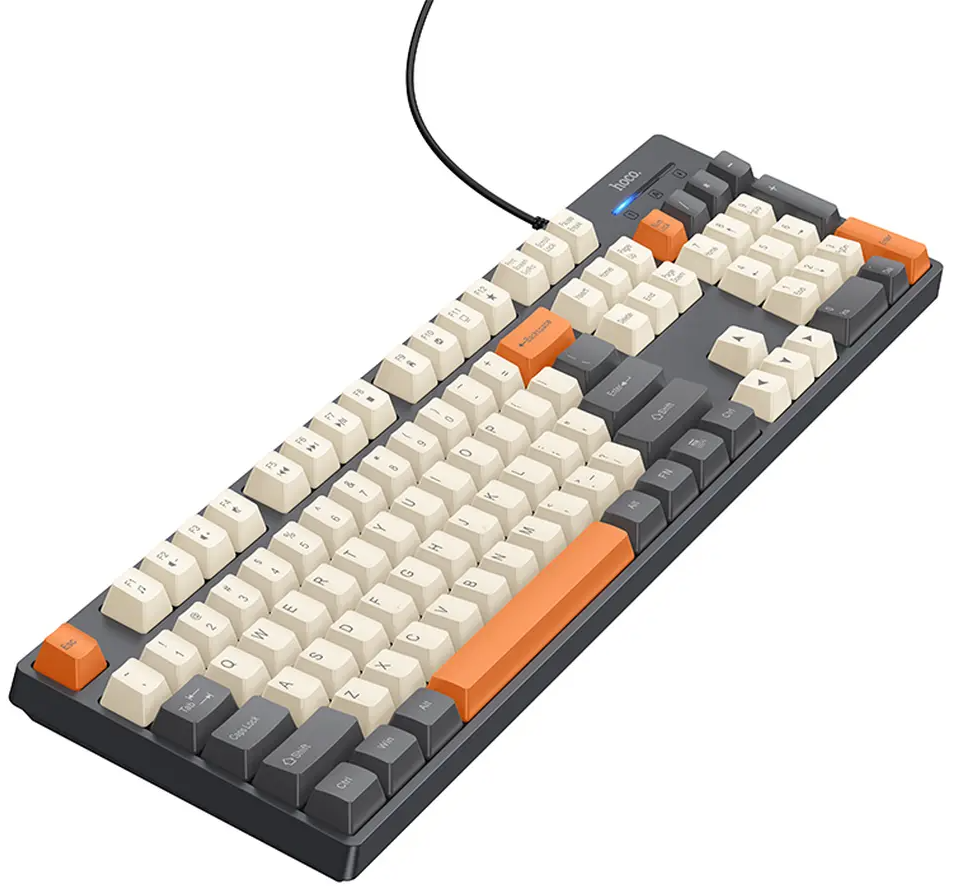 Káblová USB klávesnica HOCO GM61 Tri-Color, 1,45 m, sivá