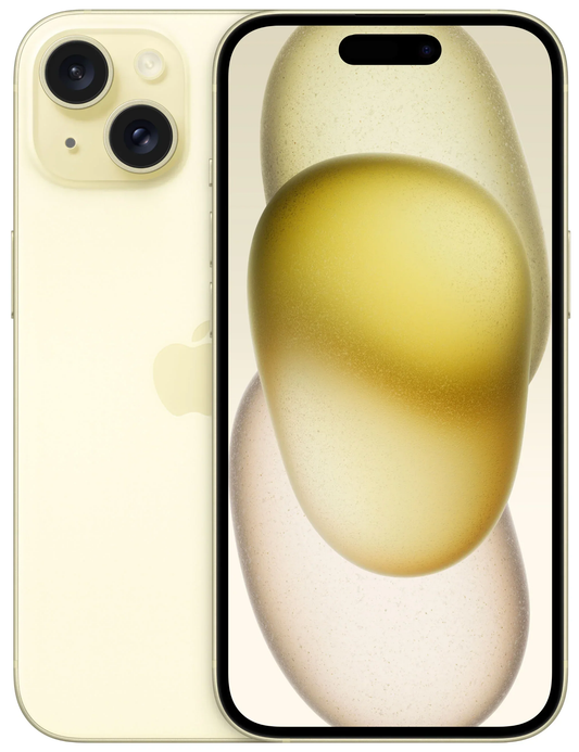 Mobilný telefón Apple iPhone 15, 128GB, Yellow MTP23ZD/A