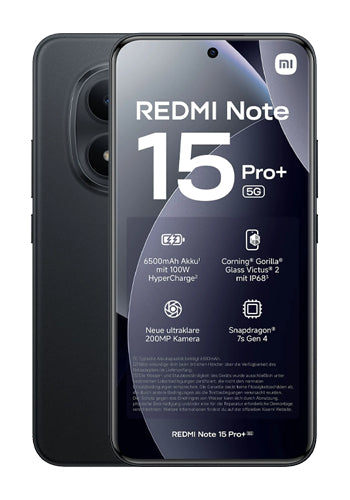 Mobilný telefón Xiaomi Redmi Note 15 Pro+ 5G, 512GB, 12GB, Black MZB0LW2EU