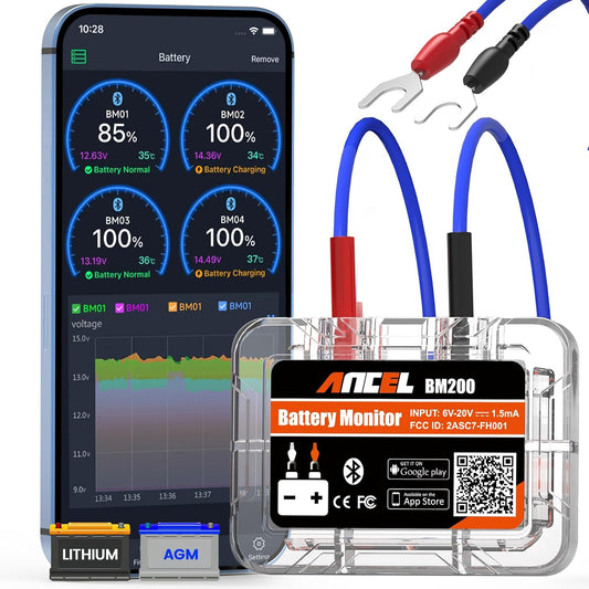 Tester Bluetooth Monitorovanie batérie auta Ancel BM200