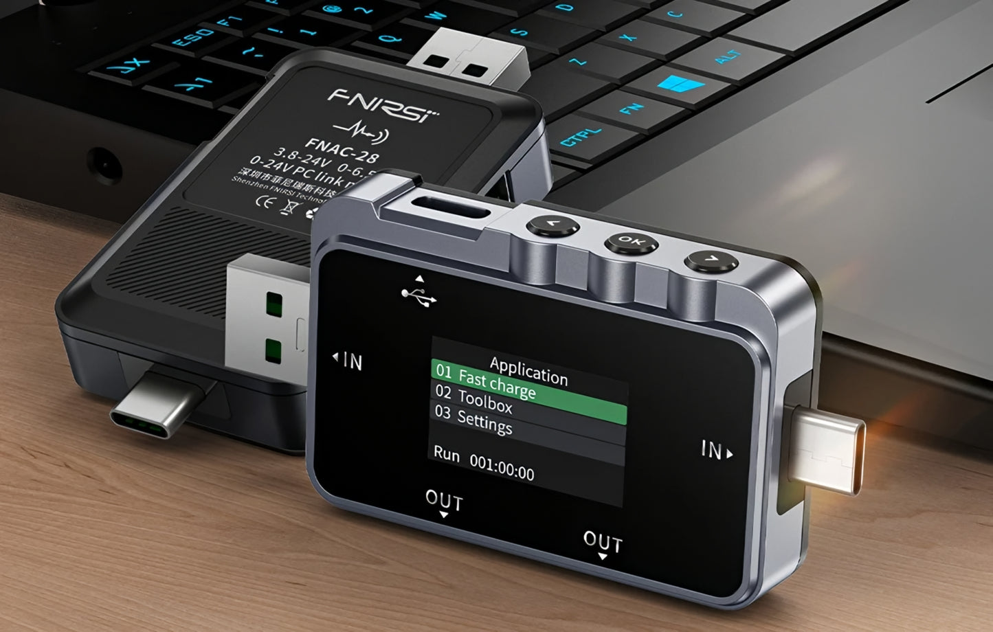 Tester servis Fnirsi FNAC-28, USB-A / USB-C