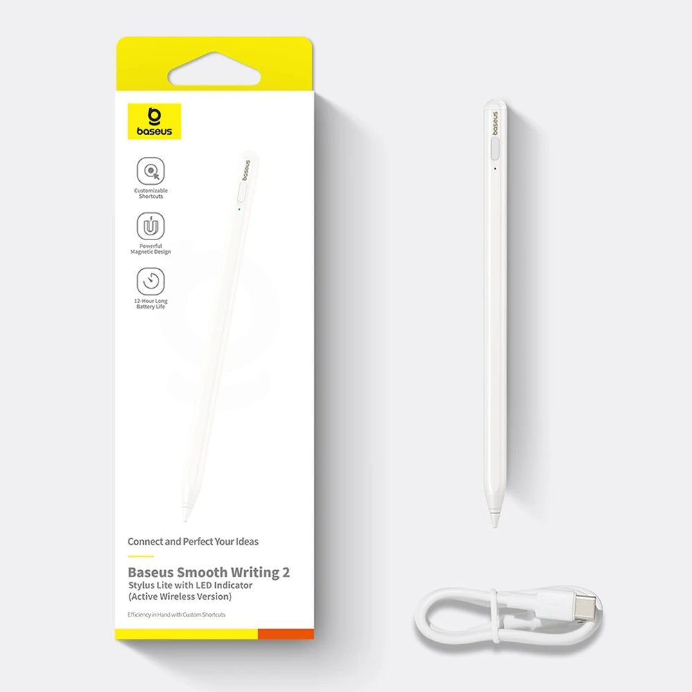 Baseus Smooth Writing 2 Series Touch Pen for Apple iPad, Active Wireless Version, White P80015802213-03