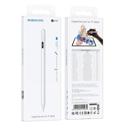 Touch Pen Borofone BG101 pre Apple iPad Series, Aktívna verzia, Biela