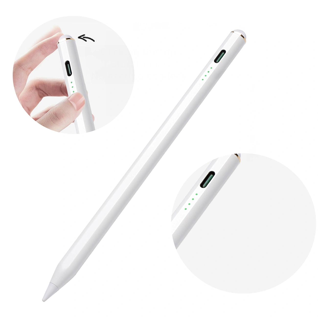 Dotykové pero Joyroom JR-X9S pre Apple iPad, Aktívna verzia, biela