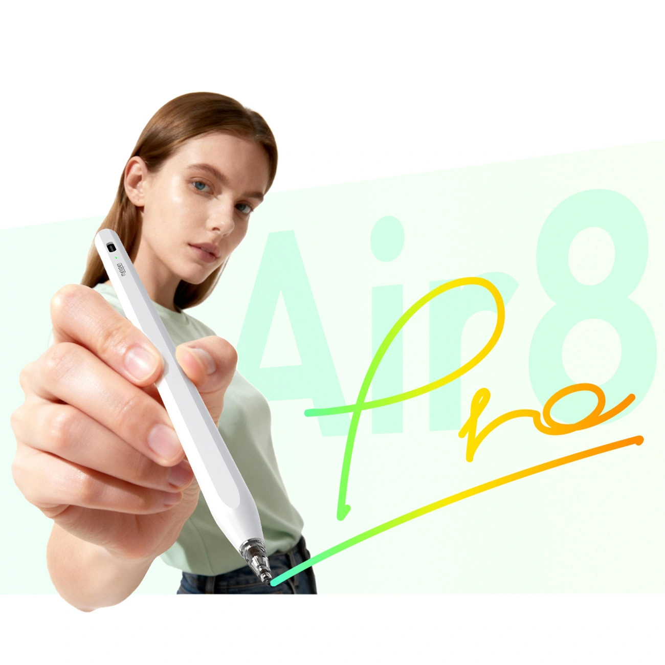 Dotykové pero Metapen Air8 Pro pre Apple iPad, Aktívna verzia, biela ME-APP172