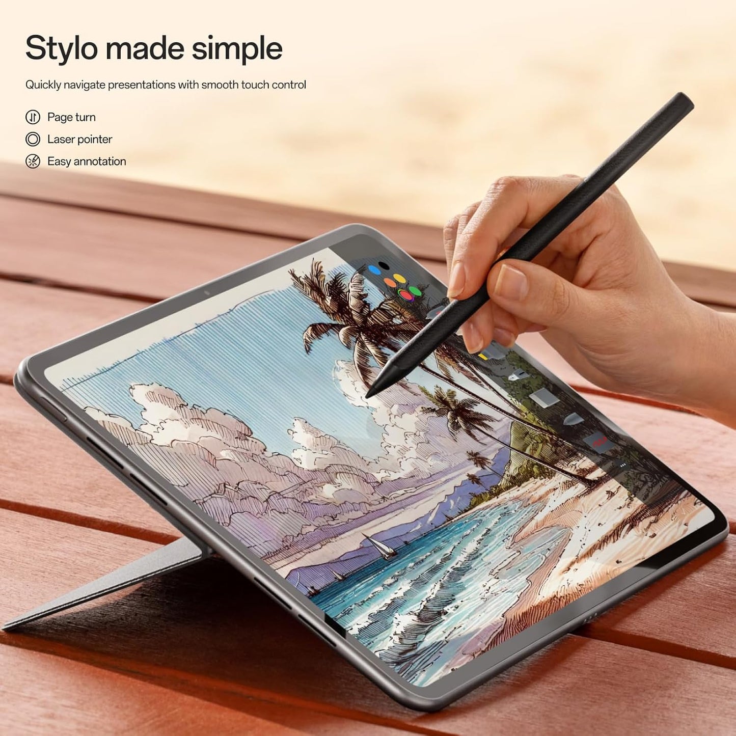Dotykové pero Stylo 2 pre OnePlus Pad 3 / Pad 2 / Pad, čierne 5511100086