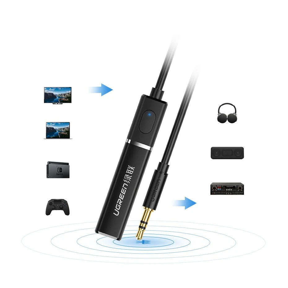 Bluetooth vysielač UGREEN CM107, AUX, Čierny